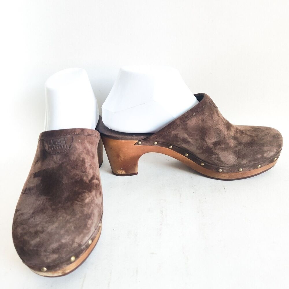 UGG Brown Suede Clogs - Picture 4 of 10